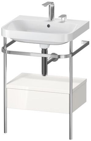 Duravit Happy D.2 metal konsollu ve çekmeceli c-shaped Set 575 x 490 mm
