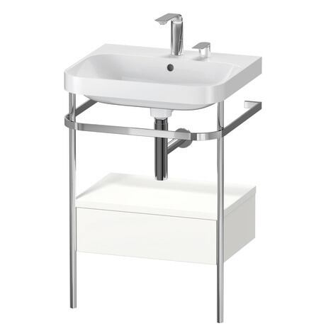 Duravit Happy D.2 metal konsollu ve çekmeceli c-shaped Set 575 x 490 mm