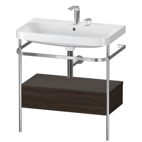 Duravit Happy D.2 metal konsollu ve çekmeceli c-shaped Set 775 x 490 mm