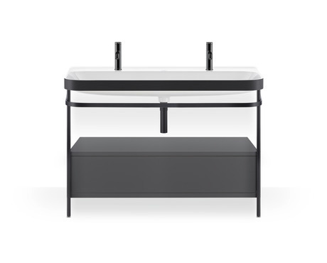 Duravit Happy D.2 metal konsollu ve çekmeceli c-bonded set 1175 x 490 mm