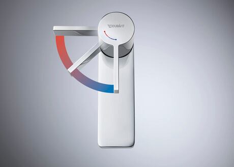 Duravit D-Neo Tek kollu lavabo bataryası M FreshStart 50 x 154 mm