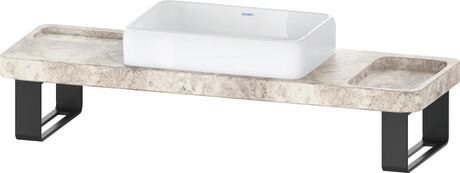 Duravit Studio F. A. Porsche Collection Lavabo tezgah ve tezgah desteği ile birlikte 1400 x 450 mm