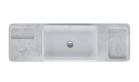 Duravit Studio F. A. Porsche Collection Lavabo tezgah ve tezgah desteği ile birlikte 1400 x 450 mm
