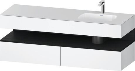 Duravit Studio F. A. Porsche Collection Ankastre lavabo tezgahlı dolap ünitesi ile birlikte 1600 x 550 mm