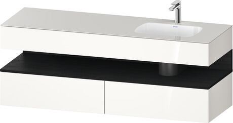 Duravit Studio F. A. Porsche Collection Ankastre lavabo tezgahlı dolap ünitesi ile birlikte 1600 x 550 mm
