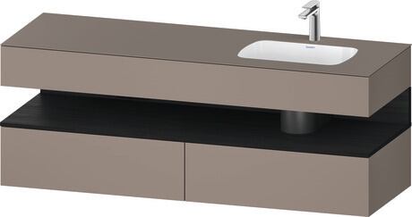 Duravit Studio F. A. Porsche Collection Ankastre lavabo tezgahlı dolap ünitesi ile birlikte 1600 x 550 mm