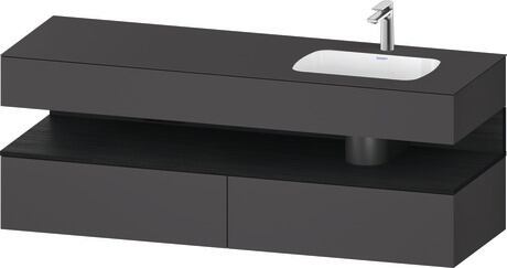 Duravit Studio F. A. Porsche Collection Ankastre lavabo tezgahlı dolap ünitesi ile birlikte 1600 x 550 mm