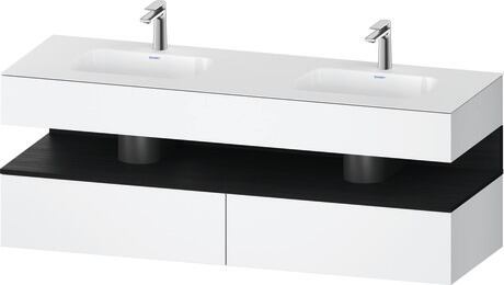 Duravit Studio F. A. Porsche Collection Ankastre lavabo tezgahlı dolap ünitesi ile birlikte 1600 x 550 mm