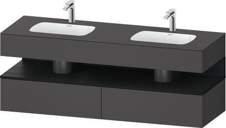 Duravit Studio F. A. Porsche Collection Ankastre lavabo tezgahlı dolap ünitesi ile birlikte 1600 x 550 mm