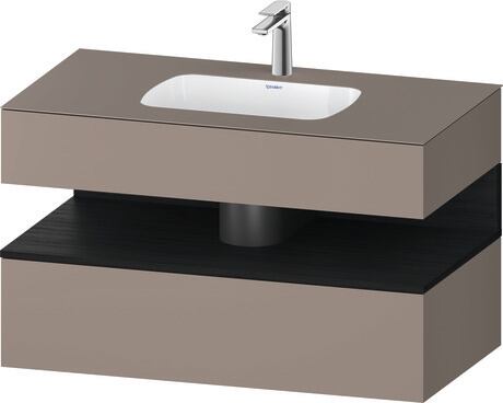 Duravit Studio F. A. Porsche Collection Ankastre lavabo tezgahlı dolap ünitesi ile birlikte 1000 x 550 mm