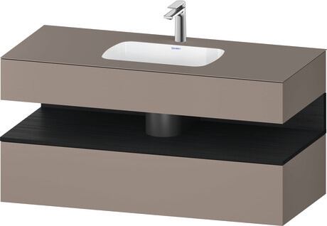 Duravit Studio F. A. Porsche Collection Ankastre lavabo tezgahlı dolap ünitesi ile birlikte 1200 x 550 mm
