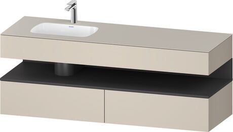 Duravit Studio F. A. Porsche Collection Ankastre lavabo tezgahlı dolap ünitesi ile birlikte 1600 x 500 mm