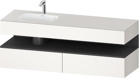 Duravit Studio F. A. Porsche Collection Ankastre lavabo tezgahlı dolap ünitesi ile birlikte 1600 x 500 mm