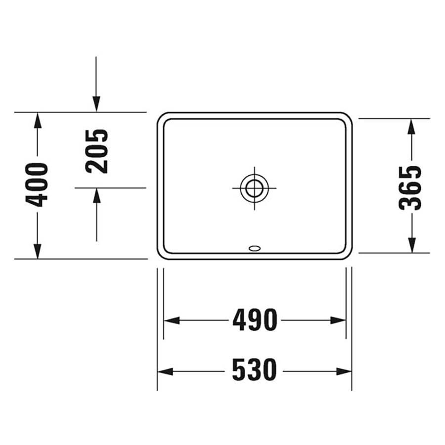 Duravit Starck 3 Tezgah Altı Lavabo 49 cm 0305490000