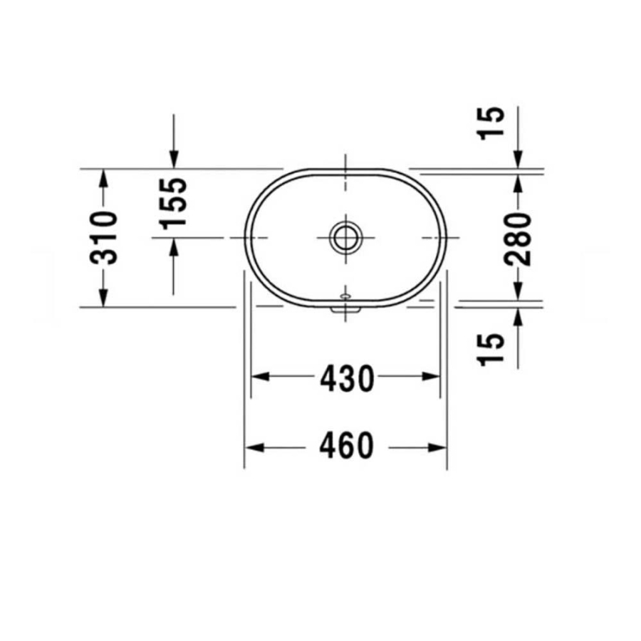 Duravit Foster Tezgah Altı Lavabo 43cm 0336430000