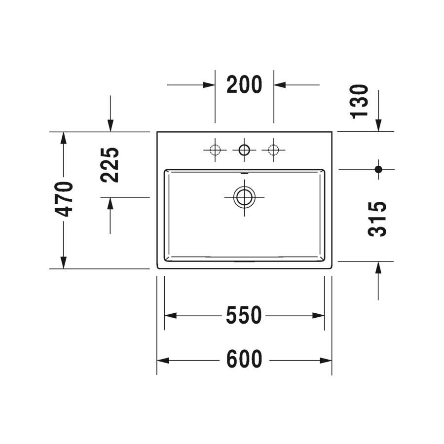 Duravit Vero Air Tezgahüstü Lavabo 60 cm 2350600027
