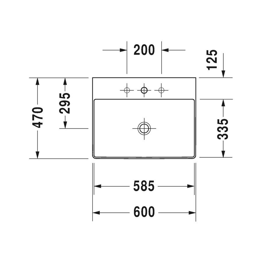 Duravit DuraSquare Çanak Lavabo 60 cm 2353600071