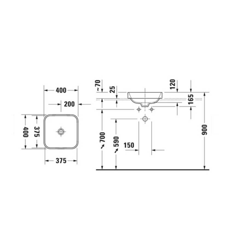 Duravit Happy D.2 Tezgahüstü Lavabo 40 cm Antrasit Mat