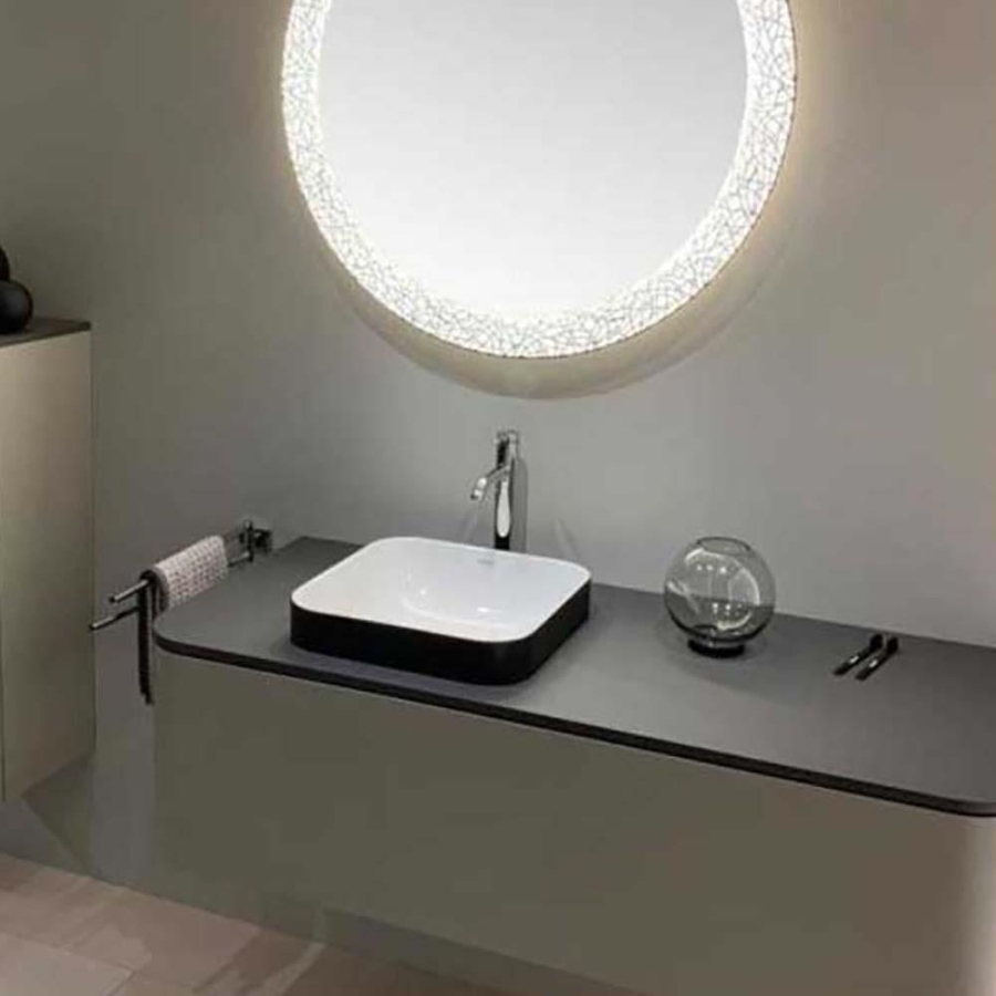 Duravit Happy D.2 Plus Tezgah Üstü Lavabo 40 cm Beyaz-Mat Antrasit 2359406100