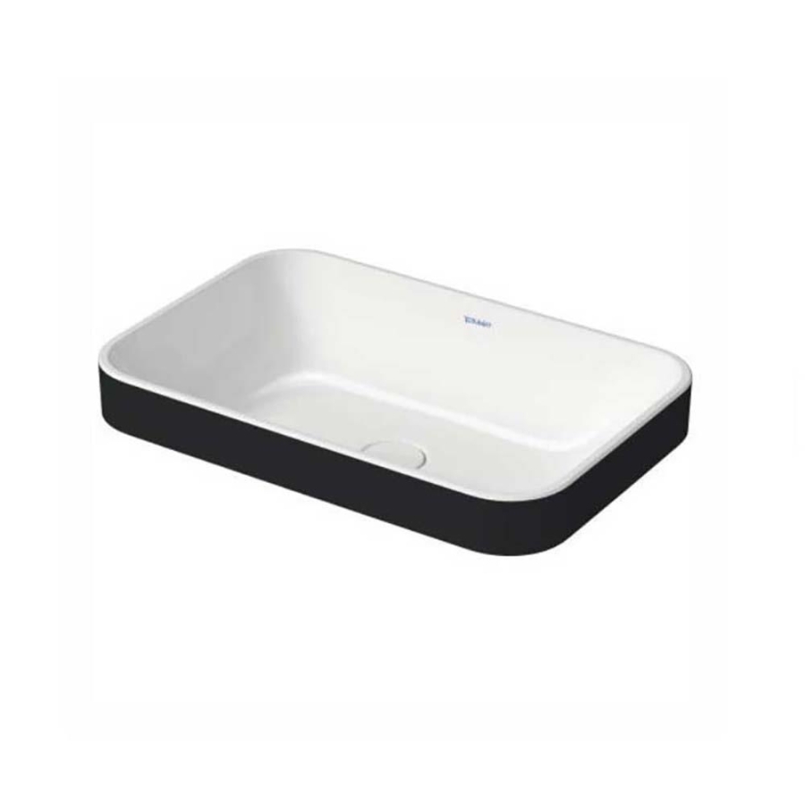 Duravit Happy D.2 Tezgahüstü Lavabo 60x40 cm Antrasit-Beyaz