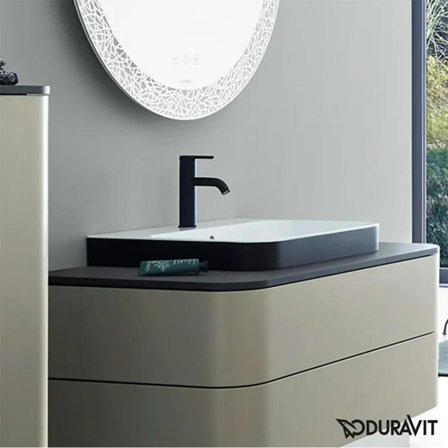 Duravit Happy D.2 Tezgahüstü Lavabo 60x46 cm Antrasit-Beyaz