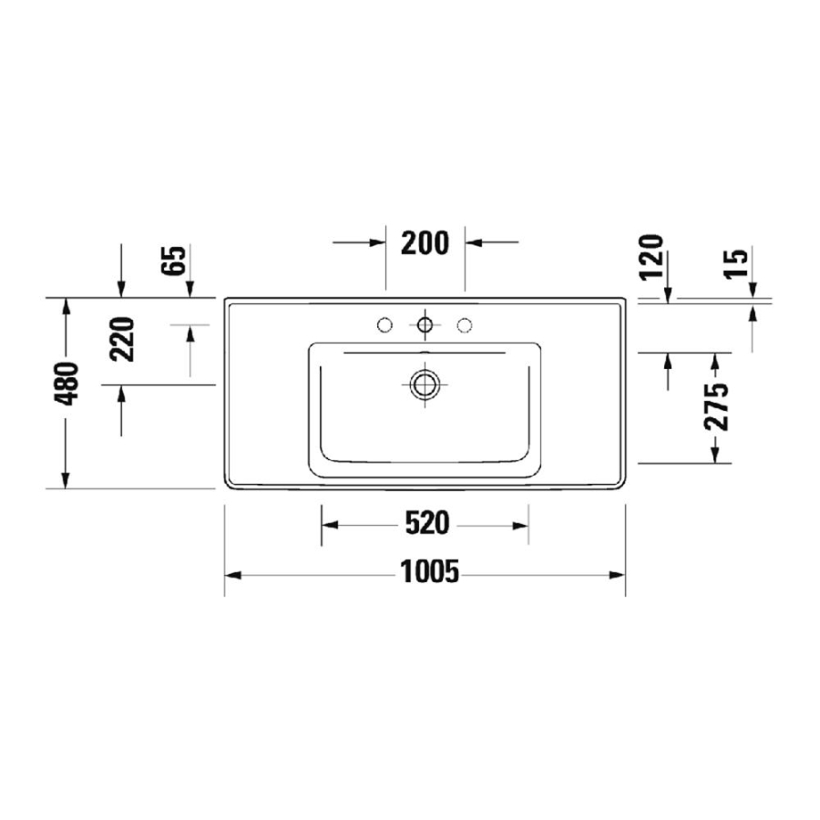Duravit D-Neo Etajerli Lavabo 100 cm 2367100000