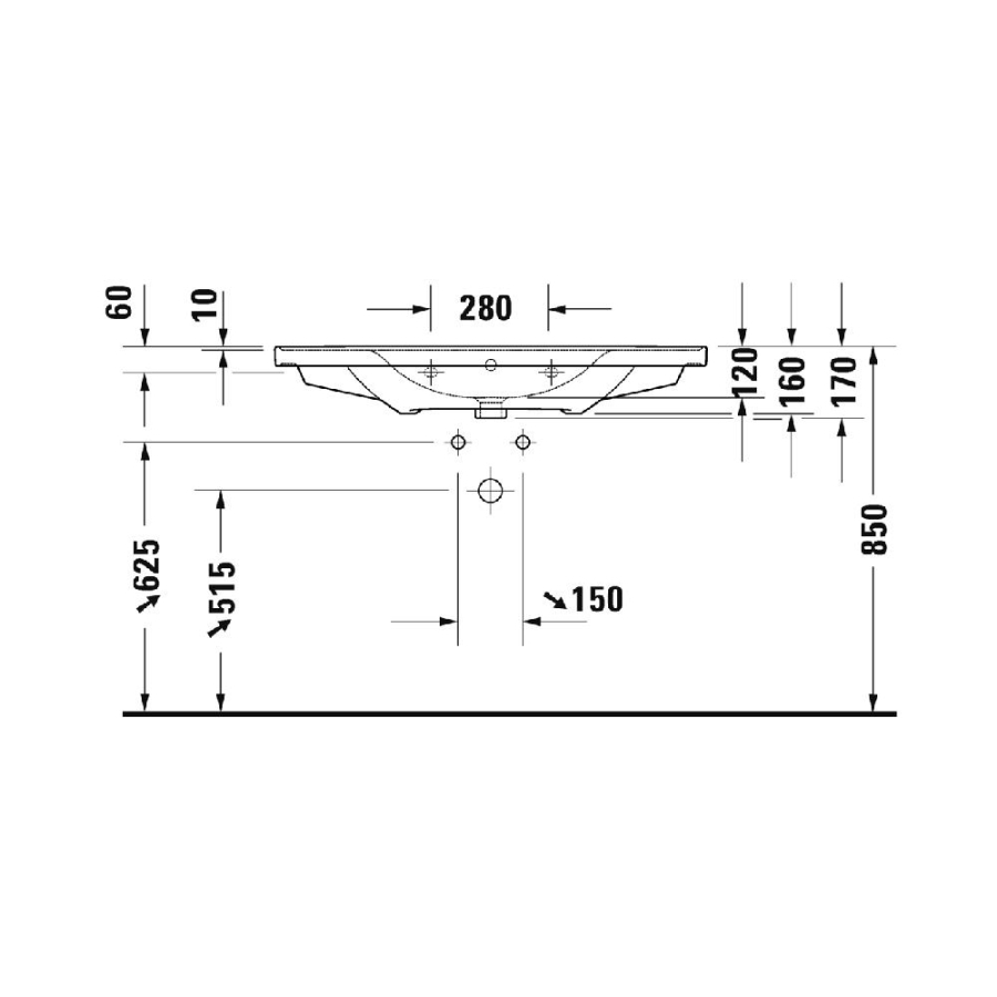 Duravit D-Neo Etajerli Lavabo 100 cm 2367100000