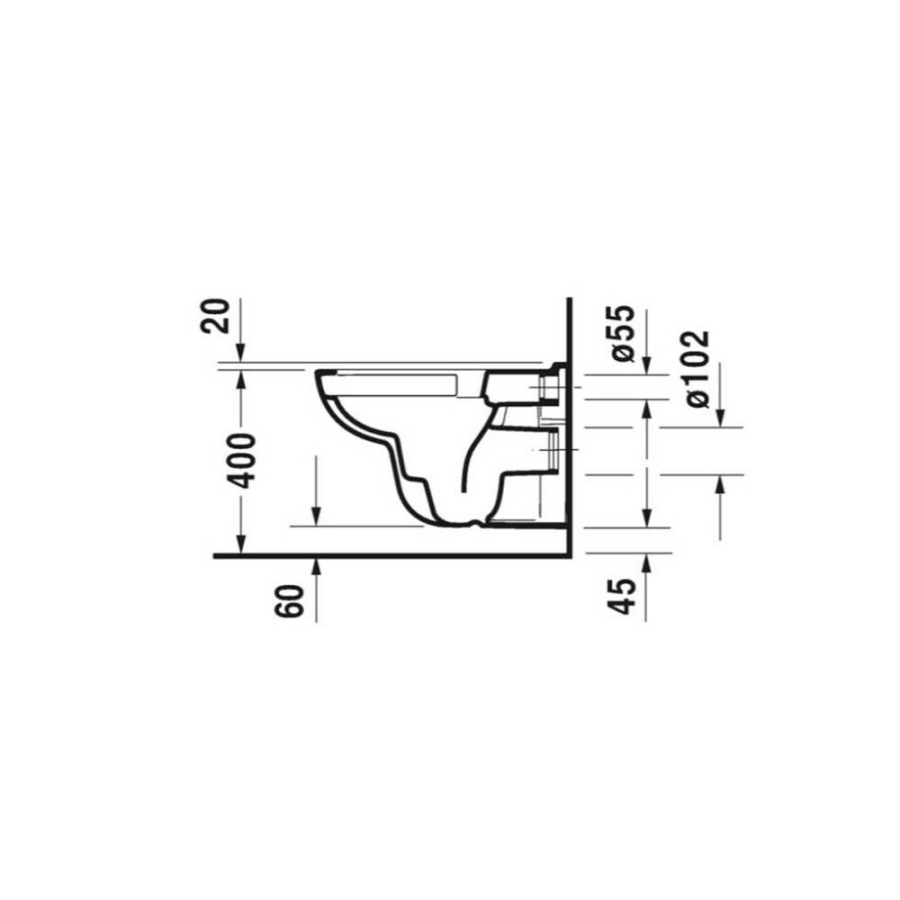 Duravit D-Code Rimless Asma Klozet 25703900752