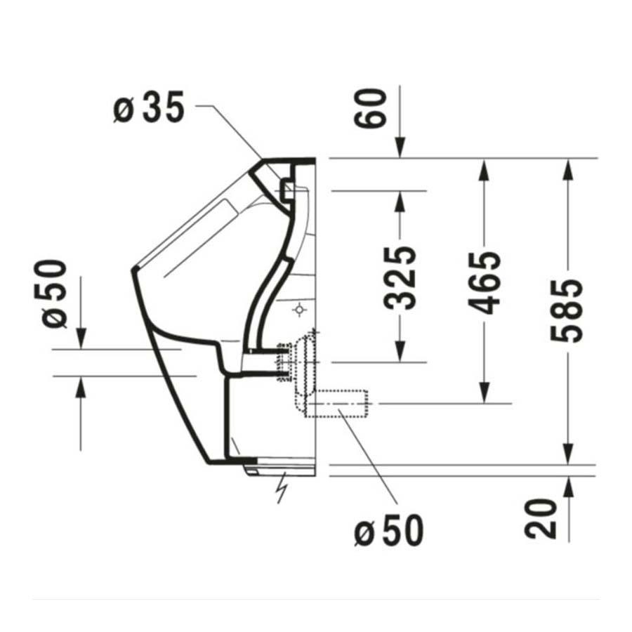 Duravit ME By Starck Rimless Elektrikli Pisuvar 2809310093