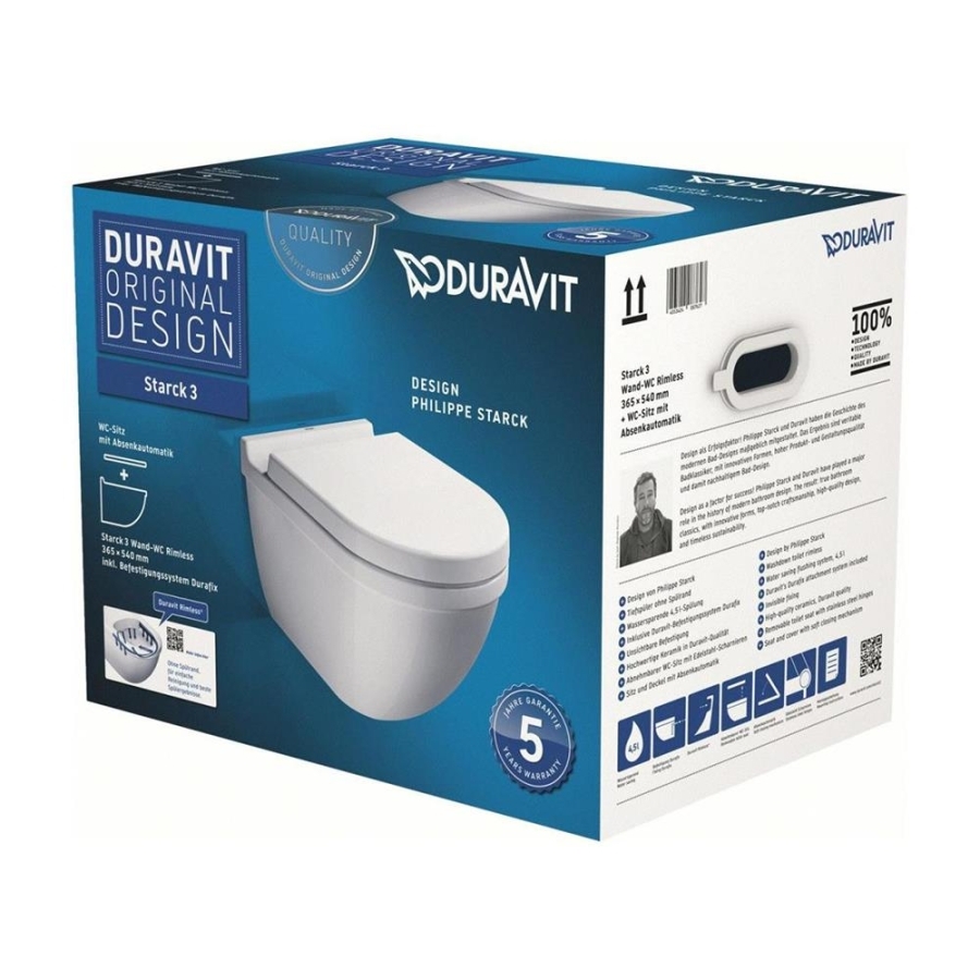 Duravit Starck 3 Rimless Asma Klozet Seti 45273920A1